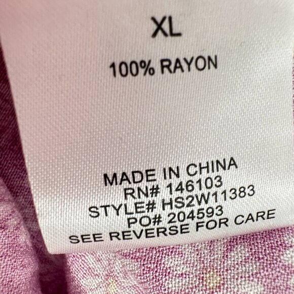 NEW! Hippie Rose Floral Top Lavender Front Tie XL Strappy Tank Rayon Adjustable - Picture 13 of 14